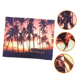 DOITOOL 1Set Creative Beach Tree Landscape Tapestry Vivid Wall Hanging Decor for Photography Home Decoration Lightweight Cloth Backdrop