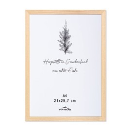MYTIKAS® Picture Frame, DIN A4, 21 x 30 cm, Natural Wood, Light Light Frame, Poster Frame, Vintage Collage Picture Frame, Wooden Picture Frame, Poster, Real Wood
