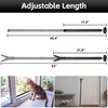 2-in-1 Door Stopper & Security Bar, Adjustable Door Jammer with