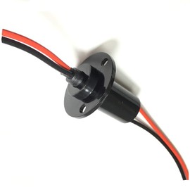 Taidacent 2 Wires 15A 20A 30A 40A 60A Slip Ring Collector Ring Rotary Electrical Contact (30A)