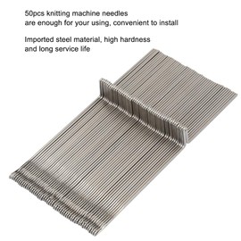 50Pcs Steel Knitting Machine Needles Set, KR830 KR838 KR850 Knitting Needles Professional Weaving Needles Knitting Machines Accessories (4.7in Length)