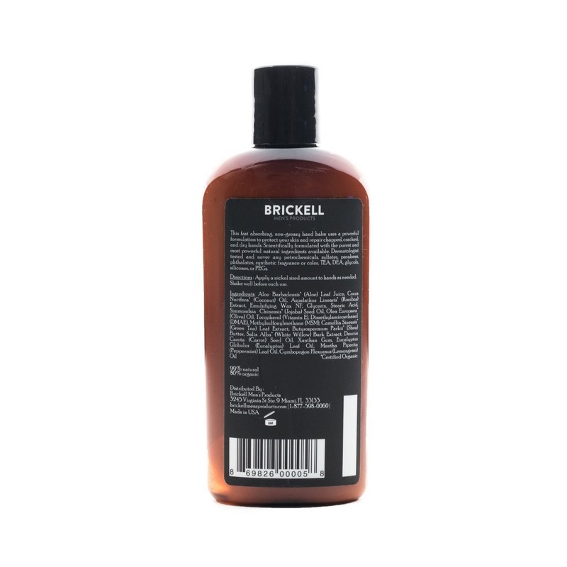 Brickell Men's Products Maximum Strength Hand Lotion Natural & Organic