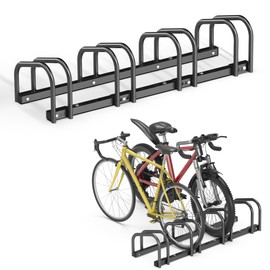 Ultrawall Bike Storage Rack for Garage, 4 Bikes Floor Bike Stand, Bicycle Parking Holder Stand for Indoor/Outdoor, Fit 22-28" Wheel Tire Width 2.1"