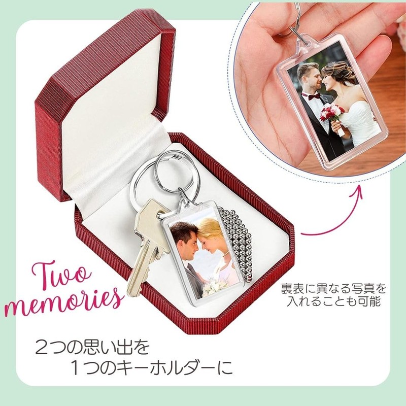 I'm so happy Photo Rectangle Keychain Making Kit Handmade Acrylic