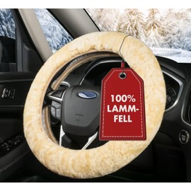 Walser Lambskin Steering Wheel Cover Car, 100% Lambskin Steering Wheel Protection Car, Car Steering Wheel Cover, Steering Wheel Cover, Car Winter Accessories, Steering Wheel Cover Winter, Steering