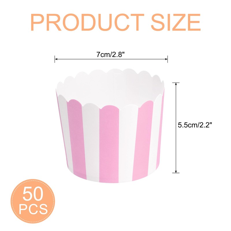 sourcing map 50pcs Cupcake Wrappers for Wedding, Paper Baking Cups