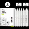 SFAIH White Paint Markers Paint Pens - 8 Pack Acrylic