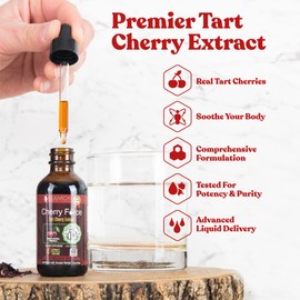Rejuvica Health Cherry Force - Advanced Tart Cherry Extract - Real Tart Cherries - Rich in Phytonutrients - Liquid Extract for Better Absorption