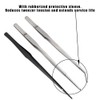 CRITTZOO 3Pcs Reptile Metal Feeding Tongs, Snake Tank Long Tweezers