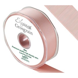 ELEGANZA Premium Quality Grosgrain Ribbon, Satin, Rose Gold, 11 x 11 x 3 cm