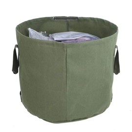 Yosooo Portable Waterproof Reusable Canvas Garden Lawn Leaf Trash Waste Bag Multifunctional Container Storage Tote