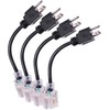 Miady Short Power Extension Cord Outlet Saver, Female Plug with