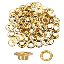 Heavy Duty 500pcs Brass Grommets Washers 1/2 Inch Inside Diameter Eyelet Hole for Curtains, Canvas Tarps Craft Making Eyelet Repair Replacement