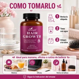 Winyel Biotina Colágeno Multivitaminas 120 Cápsulas                                                                                                   