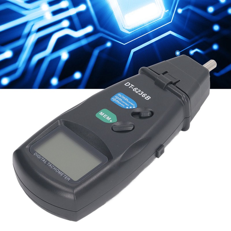 LCD Contact RPM Tachometer Photoelectric Non Contact Motor Tachometer Measuring