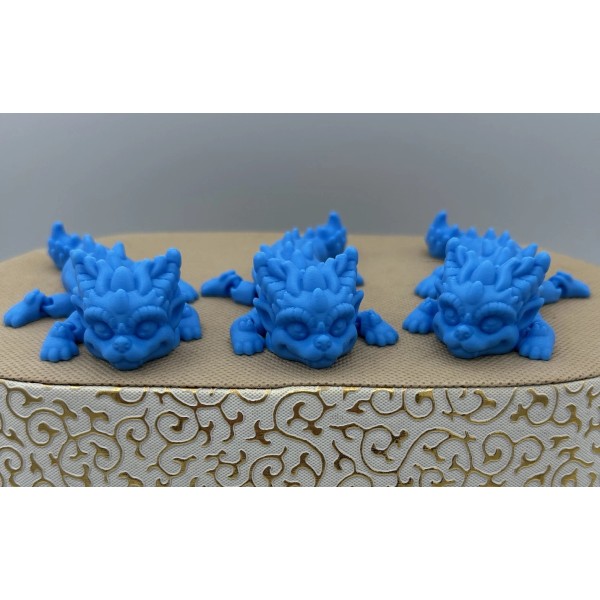 Eclectic Daydream 3D Printed Articulated Dragon Fidget Toys Home Office