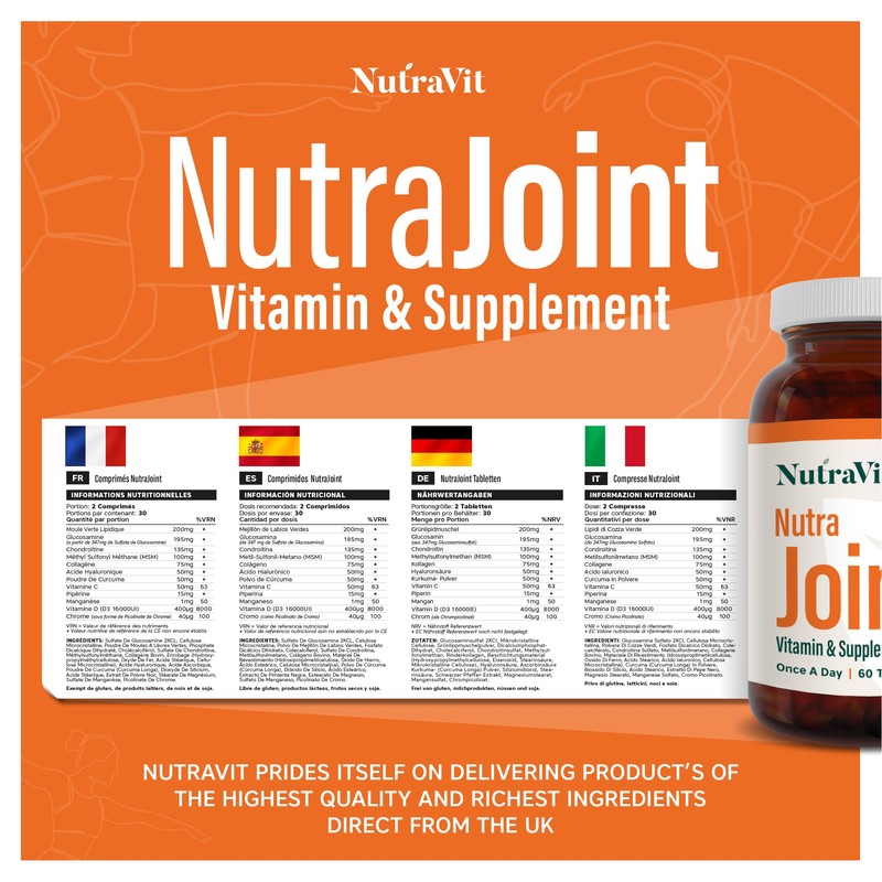 NUTRAJOINT - Joint Care Vitamin/Bone Vitamin | 60 Tablets |