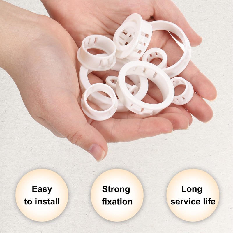PATIKIL 60pcs Wire Grommet, 13.7mm Mounting Dia Plastic Grommets Cable