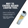 Kasher Metallic Lighter with Multipurpose Tool - A Stunning Combo