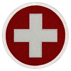 Circular Switzerland Flag Embroidered CH Patch Swiss Round National Badge Applique Hook & Loop Emblem