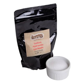 Lehman's Sodium Hydroxide for Soapmaking, 2 Pound Resealable Bag of Lye Beads, NaOH, Do It Yourself Natural Bar Soap