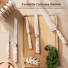 Astercook Knife Set, Kitchen Knife Set with Block and Sharpener,