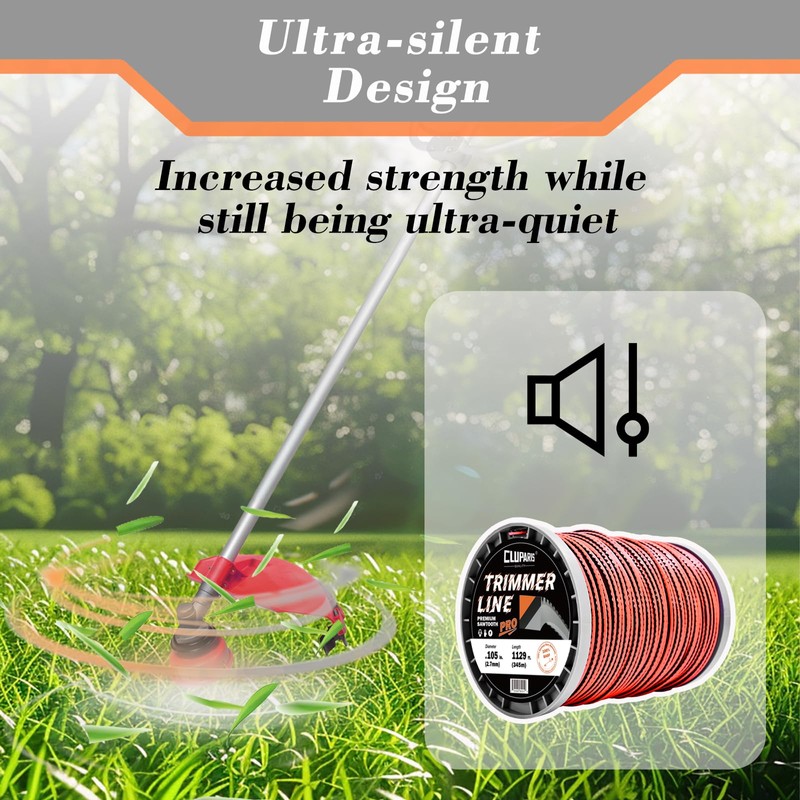 Cluparis 5-Pound 105 Heavy Duty Sawtooth Trimmer Line, 0.105" x