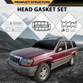 CNNELL Head Gasket Set HS26157PT Compatible with Dodge Dakota Durango 4.7L 2000-2003/Fit Dodge Ram 1500 4.7L 2002-2003/Fit Jeep Grand Cherokee 4.7L 1999-2003