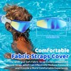 Vvinca Kids Swim Goggles with Nose Cover, Fabric Strap Swimming