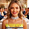 ACEDRE Rhinestone Choker Necklace Silver Bling Diamond Chokers for Women