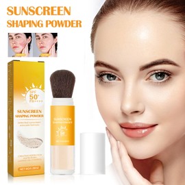 Mineral Sunscreen Powder, Spf Powder for Face Hair Scalp Sunscreen, Breathable Translucent Brush, Suitable for All Skin Types(0.28 Oz)