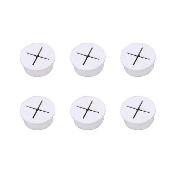 Leliafleury Cable Cord Grommet 6Pcs 20mm Wire Hole Cover Rubber