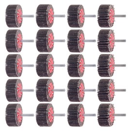 20 Pack Abrasive Flap Wheel Sander Set, Mixflor 2”X 1” X1/4” Shank Flap Wheels–5 Pcs of Each 60 80 120 and 240 Grits Aluminum Oxide Flap Wheel Sander for Drill