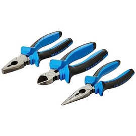 Draper 45864 3-Piece Soft-Grip Pliers Set, Blue, 22.5 x 25 x 3.5cm