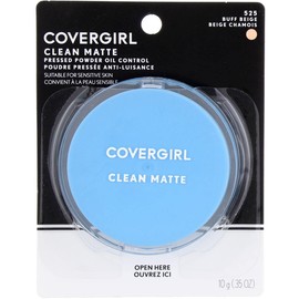 CoverGirl Oil Control Compact Pressed Powder, Buff Beige [525], 0.35 oz (Pack of 4)