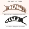 Square Flat Hair Claw Clips, 4Pcs Square Matte Hair Clips