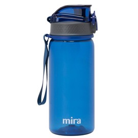 MIRA 17 oz Tritan Water Bottle - BPA-Free Sports Bottle with Secure Flip Lid - Easy-Flow Drinking Spout - Navy