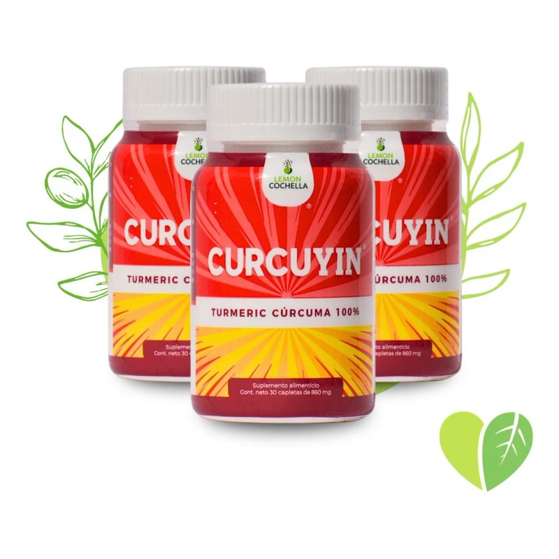 Kit De 3 Curcuyin Tumeric Curcuma Sin Sabor