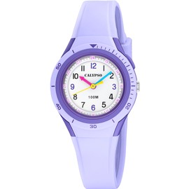 Calypso K5856/3 Unisex Analogue Quartz Watch with Polycarbonate Strap, White, Strap.