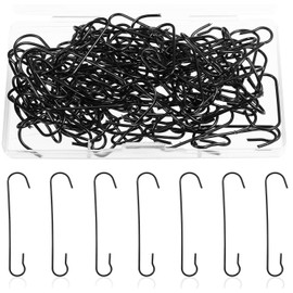 Christmas Ornament Hooks 200pcs 2.36x0.51 inch C Shaped Christmas Tree Ornament Hooks Bendable Metal Hooks Ornament Hangers Hooks with Storage Box, for Christmas Party Decoration Art Craft