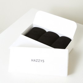 Hazzys (대구신세계)백화점BEST블랙 단색 면혼방 중목양말3종세트 HJSS5E110BK Daegu Shinsegae Department Store BEST Black Solid Color Cotton Blend Mid-Length Socks 3-Piece Set HJSS5E110BK