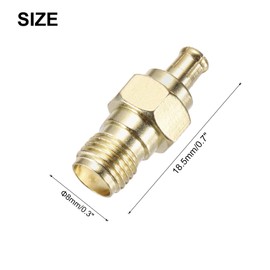 DMiotech 2 Pack SMA Connectors Straight SMA Female Coaxial Cable Connector Gold-Plated for Home Wiring Antenna Coaxial Extension Wireless Devices