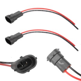 TOMALL H8 H11 Male Socket Connector for Headlight Fog Light Retrofit Extension Wiring Harness