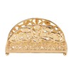 Napkin Holder Electroplating Hollow Iron Pattern Desktop Vertical Gold Metal