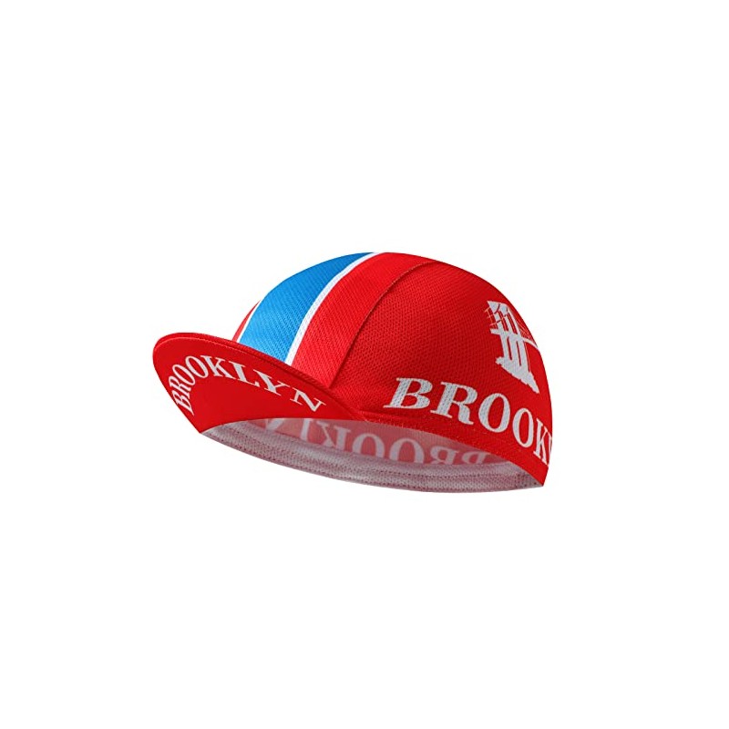 BikingBros Brooklyn Red Cycling Cap - Retro Cycling Hat-Under Helmet
