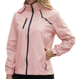 GIISAM Waterproof Rain Jacket for Women Rain Slicker with Hood Women's Light Weight Windbreaker for Fishing Hiking