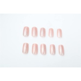 mallnoo 24 pcs Cute Elegant Nail Long Nail Tip Color Changing Stone Nail Cat Eye