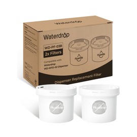 Waterdrop Fluoride-Reducing Replacement Filters for WD-WFD-02L, WD-WFD-02W Dispenser Filtration System, Reduces PFOA/PFOS, Last Up to 150 Gallon or 2 months, WD-PF-03B (2 Packs)