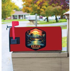 Roatan Honduras Design A Souvenir Magnetic Mailbox Cover