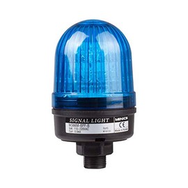 MS66M-B00-B, 66mm Beacon Signal LED Light, Direct Mount, Steady/Flash/Buzzer, Blue Color, 12-24V AC/DC